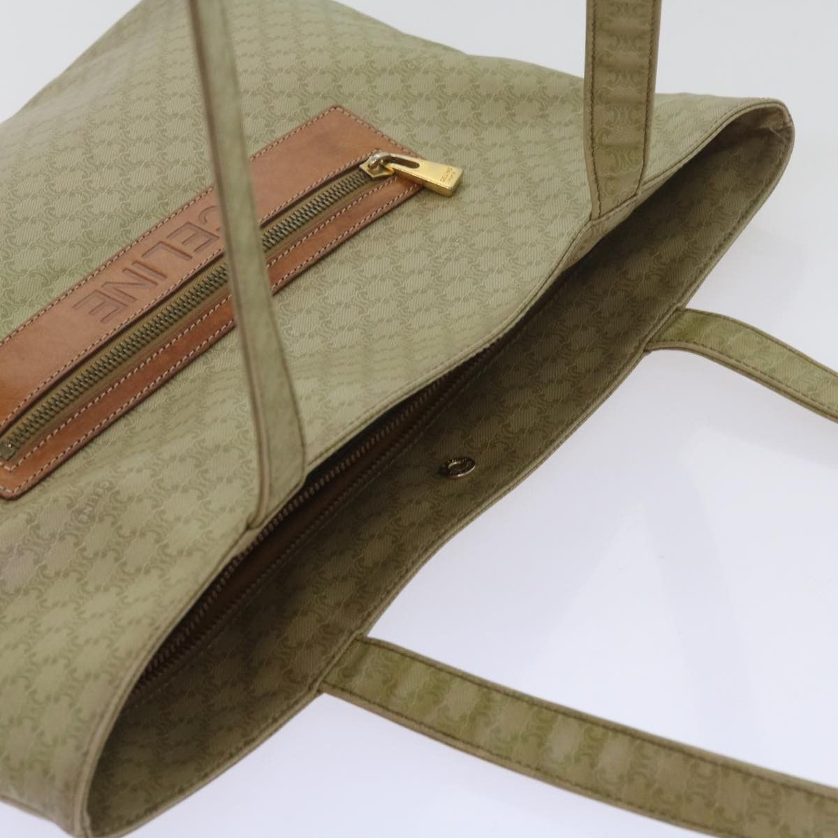Celine CELINE Macadam Canvas Tote Bag Beige Size ONE SIZE - 7 Thumbnail