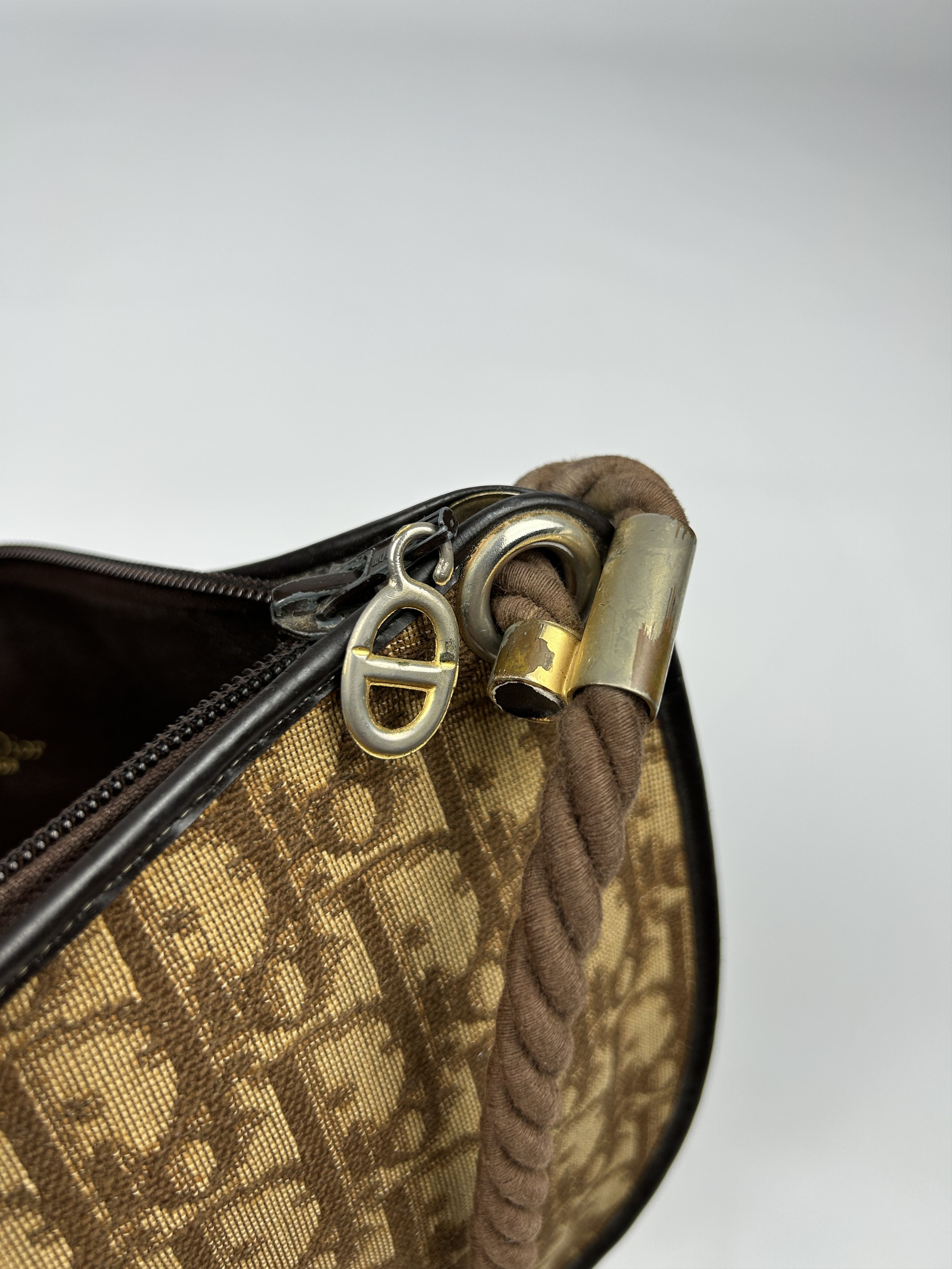 Dior Vintage 80s Dior trotter oblique monogram rope shoulder bag Size ONE SIZE - 19 Thumbnail