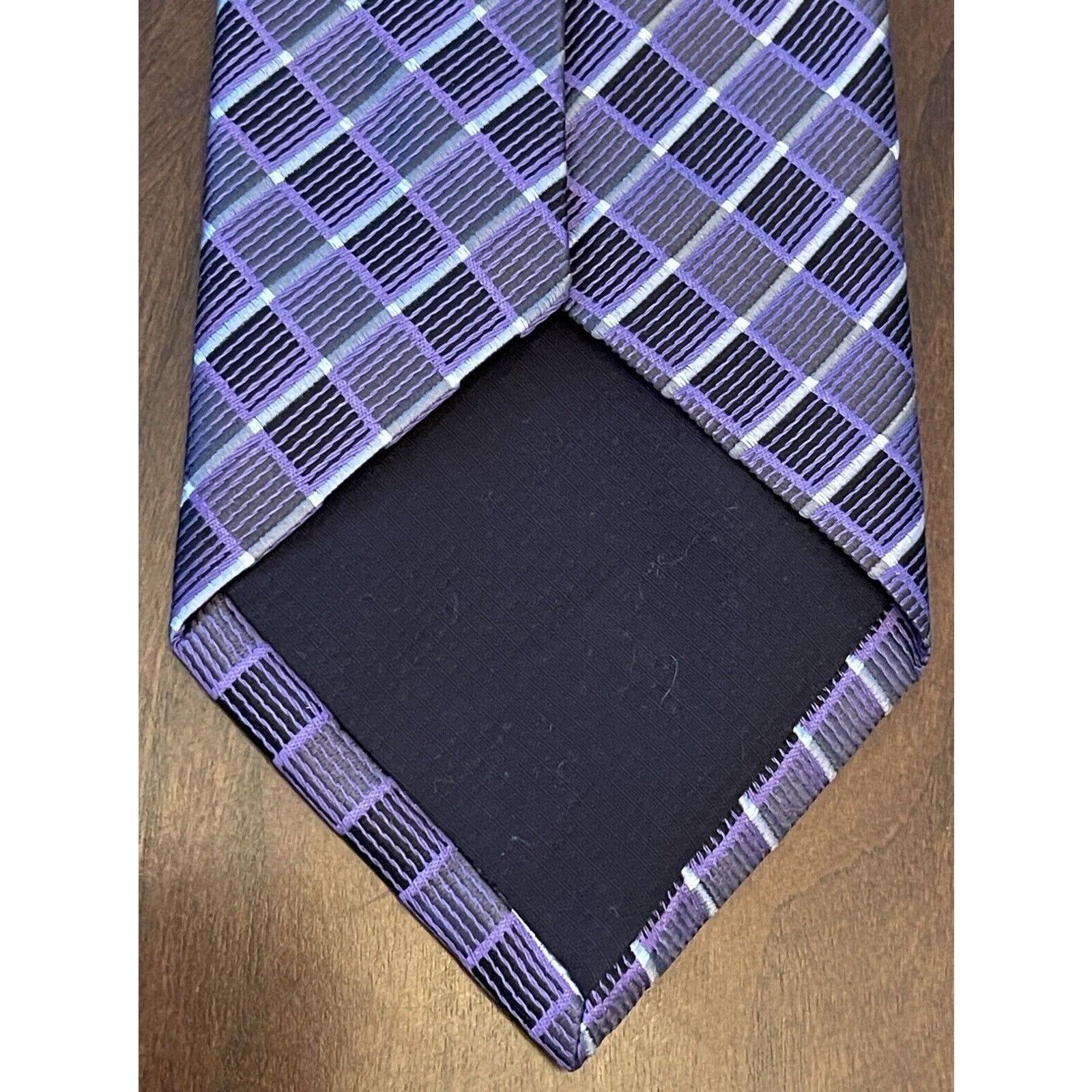 Pronto Uomo Pronto Uomo Purple 100% Silk Men’s Neck Tie Made In China Size ONE SIZE - 2 Thumbnail