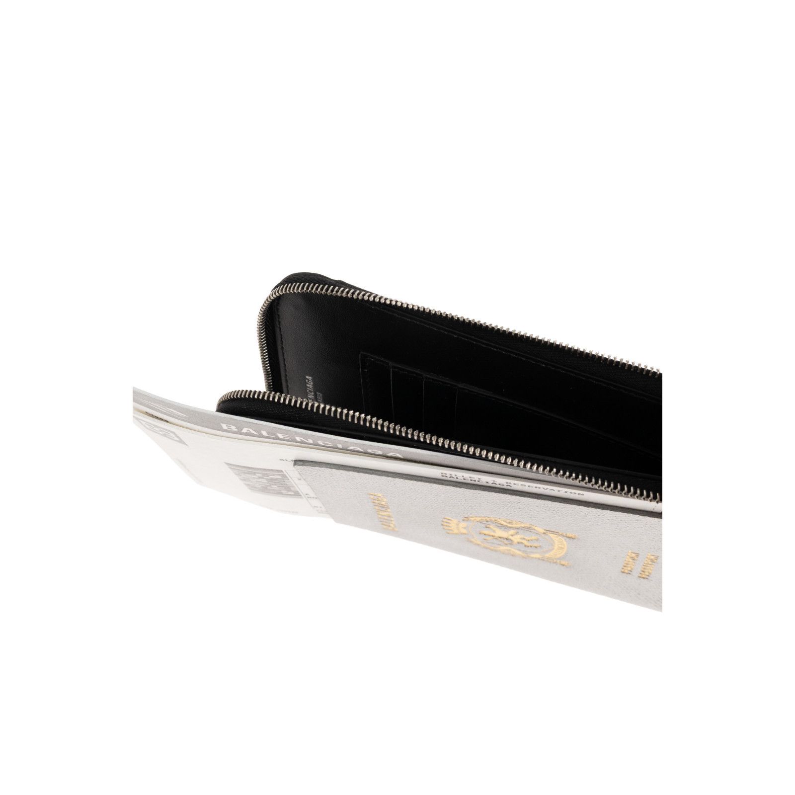 BALENCIAGA White/Black Strap Wallet New & Authentic
