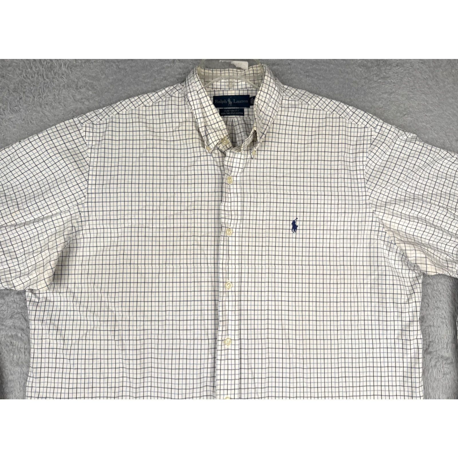 Polo Ralph Lauren VINTAGE Polo Ralph Lauren Shirt Men 2XL White Plaid Button-Up Long Sleeve Cotton Regular Mens Size US XXL / EU 58 / 5 - 4 Thumbnail
