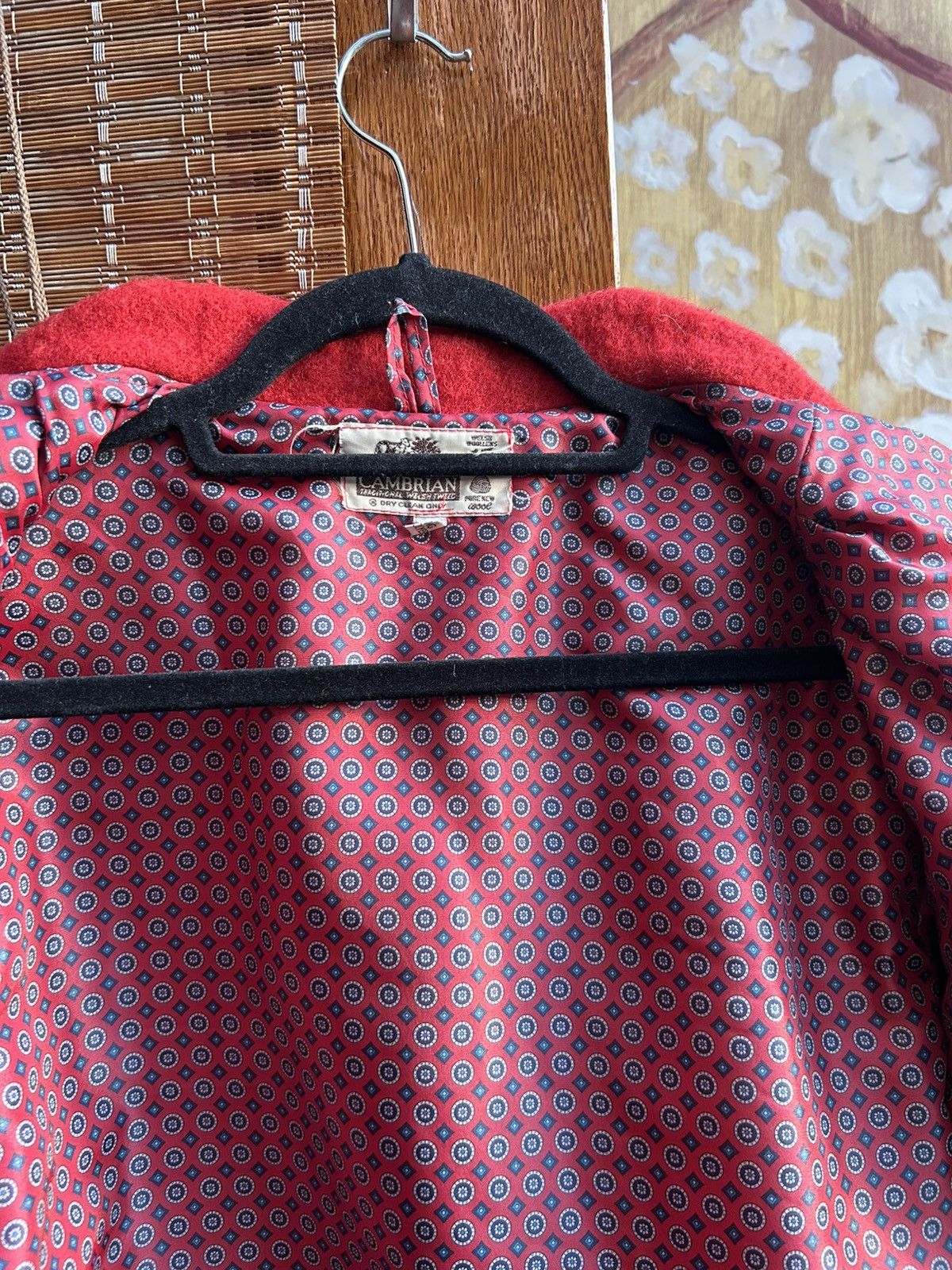 Vintage 70s-60s Cambrian Traditional Welsh Tweed Red Zip Wool Jacket Size US M / EU 48-50 / 2 - 6 Thumbnail