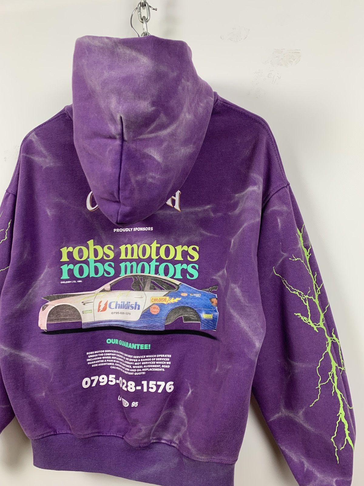 Vintage Childish RC Purple Robs Motors Oversized Hoodie Size US XS / EU 42 / 0 - 5 Thumbnail