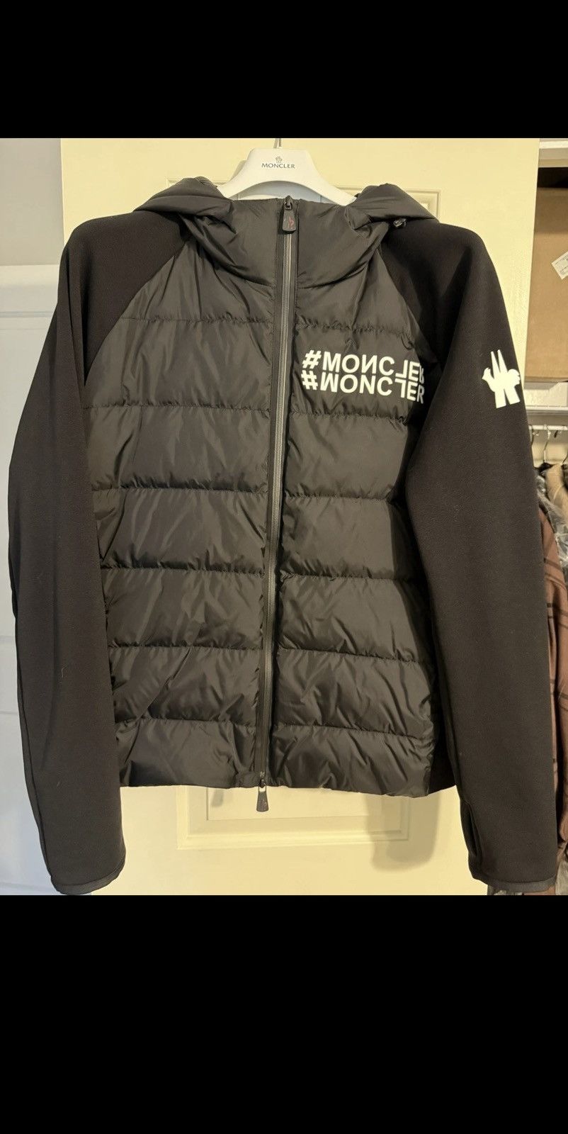Moncler Grenoble Moncler Grenoble Black Hooded Hybrid Jacket Size 5 / XXL Size US XL / EU 56 / 4 - 4 Thumbnail