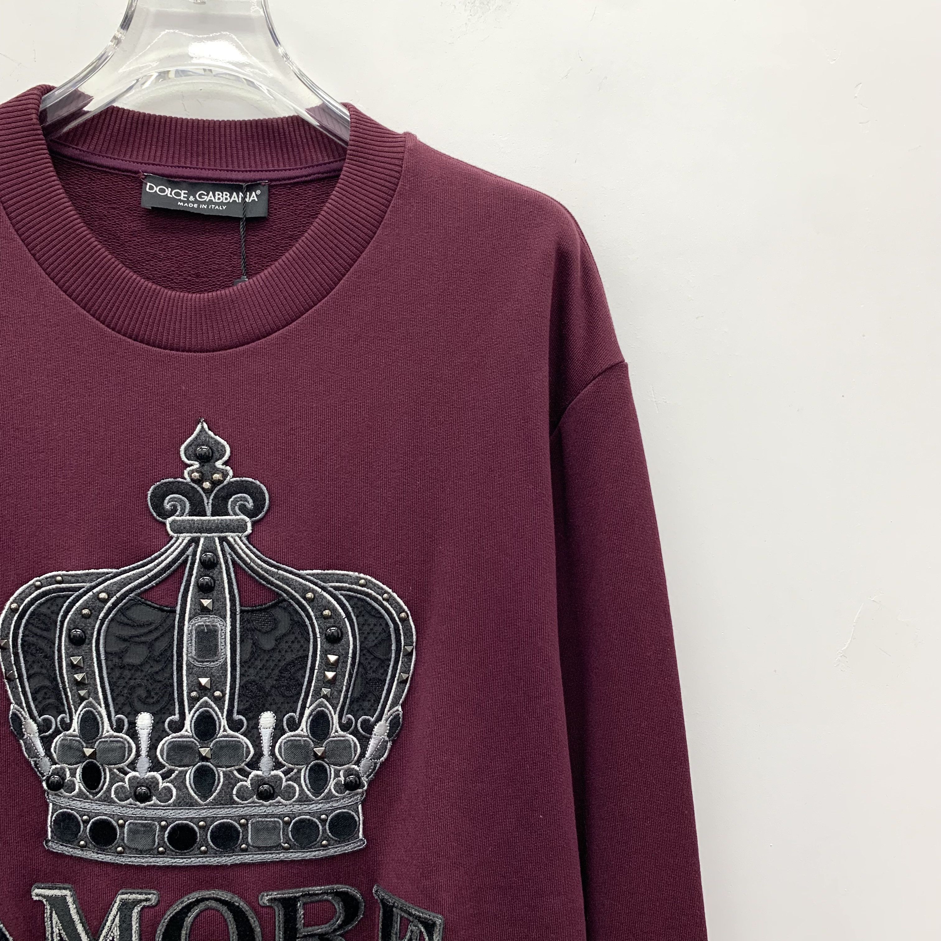 Dolce & Gabbana Dolce & Gabbana Crown Sweatshirt Burgundy (46) Size US S / EU 44-46 / 1 - 3 Thumbnail