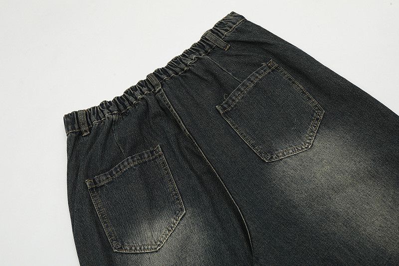 Jean American retro high street style frayed star washed jeans Size US 32 / EU 48 - 6 Thumbnail