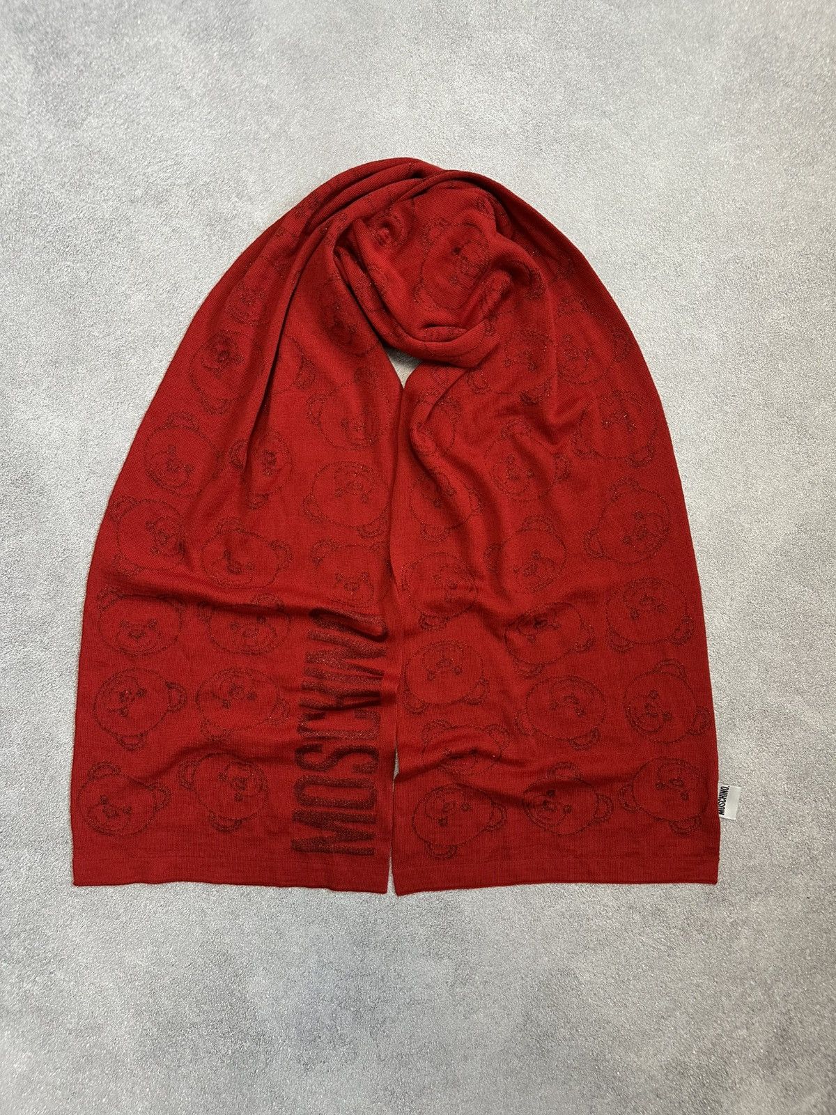 Moschino Moschino Monogram Scarf Wool Teddy Bear made in italy Size ONE SIZE - 1 Thumbnail