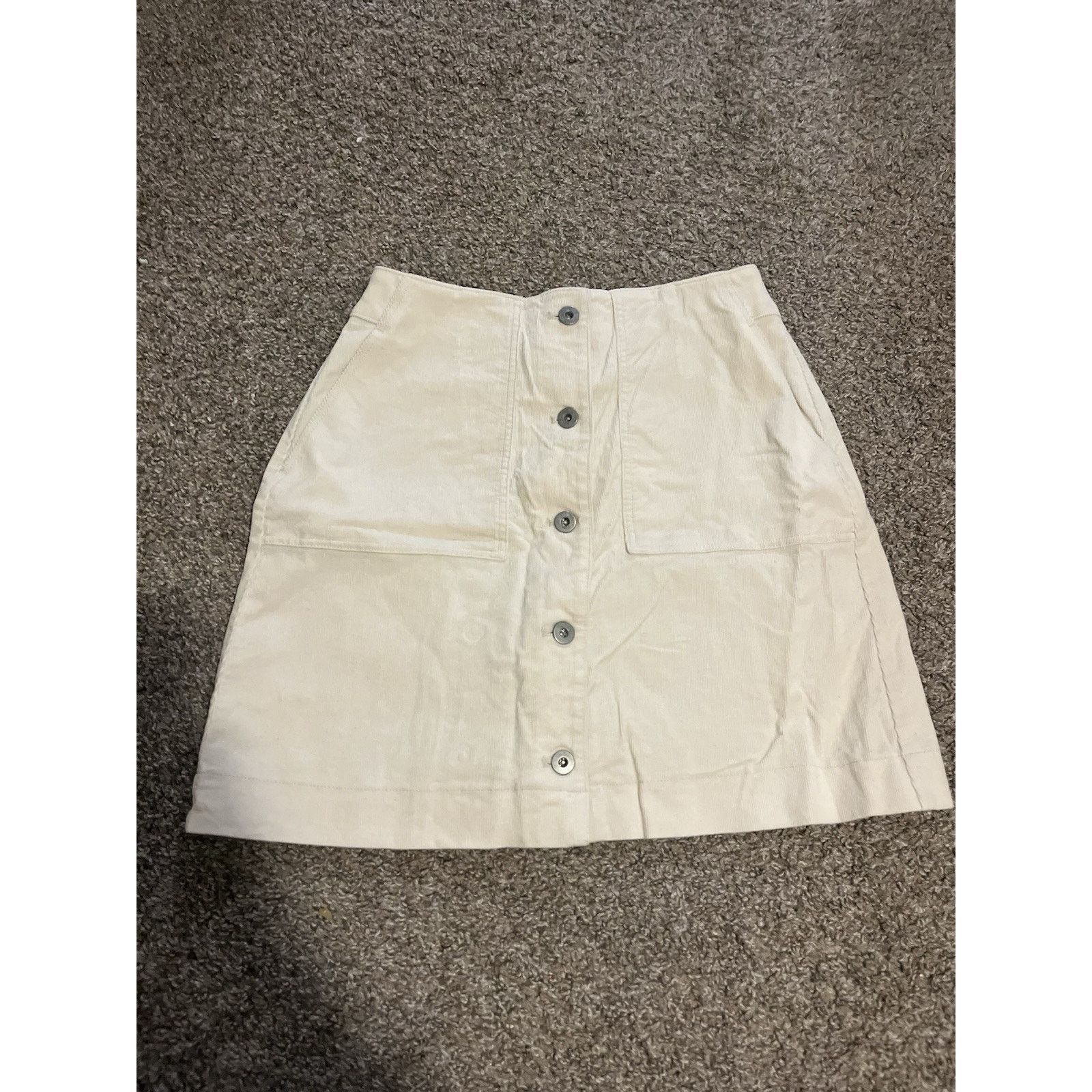 Other Cream Mini corduroy Skirt: 0 Size 25" / US 0 / IT 36 - 1 Thumbnail