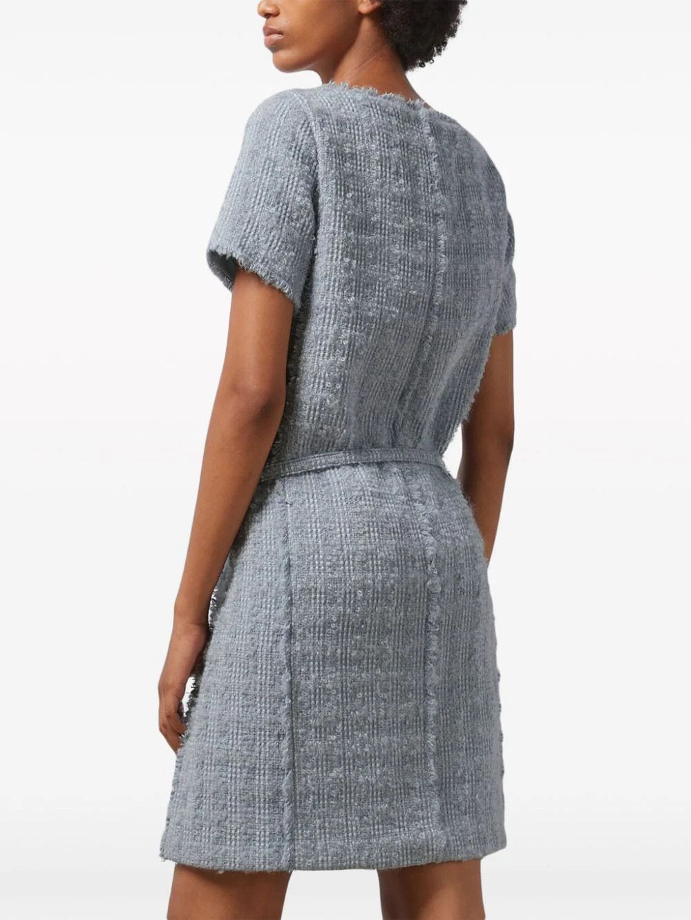 Gucci o1la5ras0526 Wool Tweed Dress With Brooch in Blue Size S / US 4 / IT 40 - 5 Thumbnail