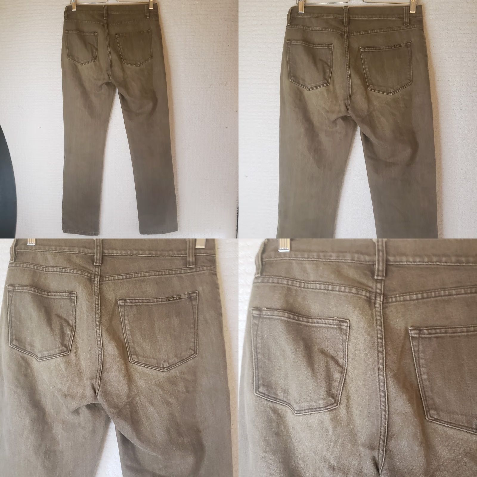 Ralph Lauren Lauren Jean Co. Jeans Brown Denim 30x30 5-Pocket Zip Button Logo Classic Straight Womens Size 4 Distressed No N/A Size 27" / US 4 / IT 40 - 8 Thumbnail