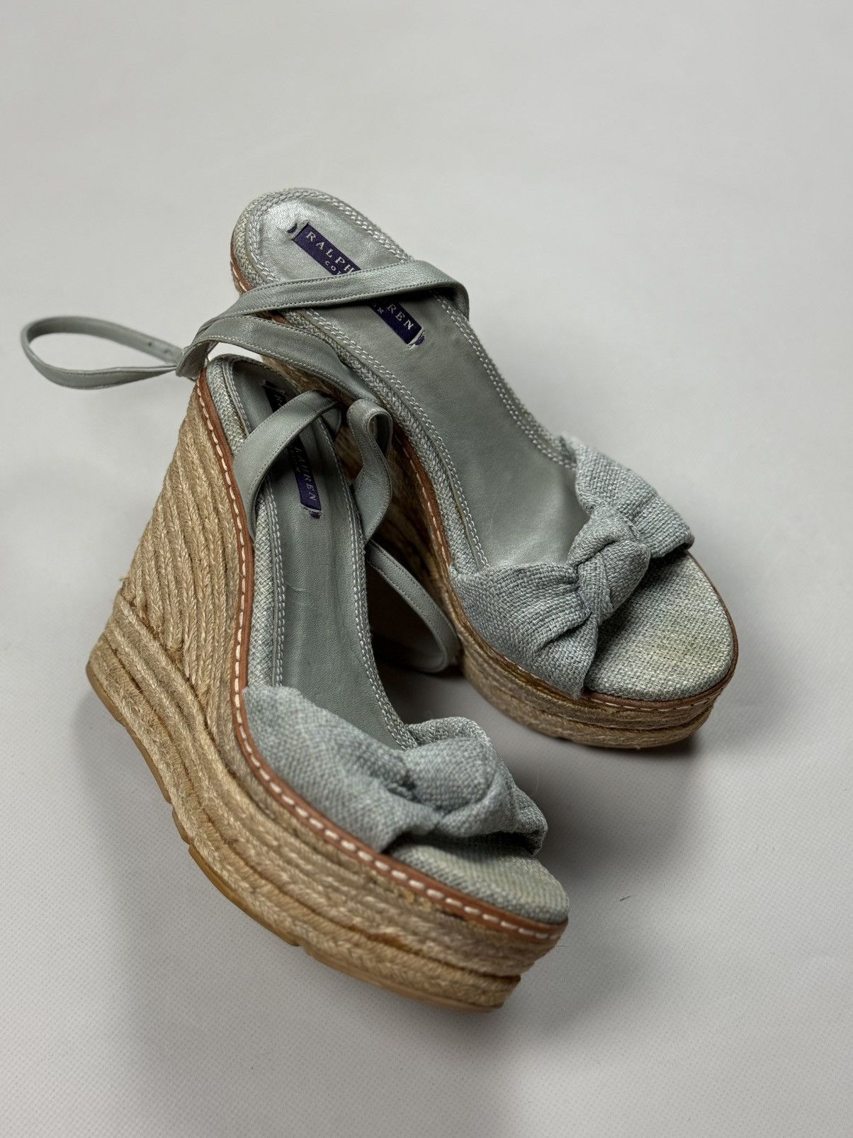 Ralph Lauren Purple Label Ralph Lauren Purple Fistina Espadrille Wedge Sandals Shoes Size US 9.5 / IT 39.5 - 6 Thumbnail