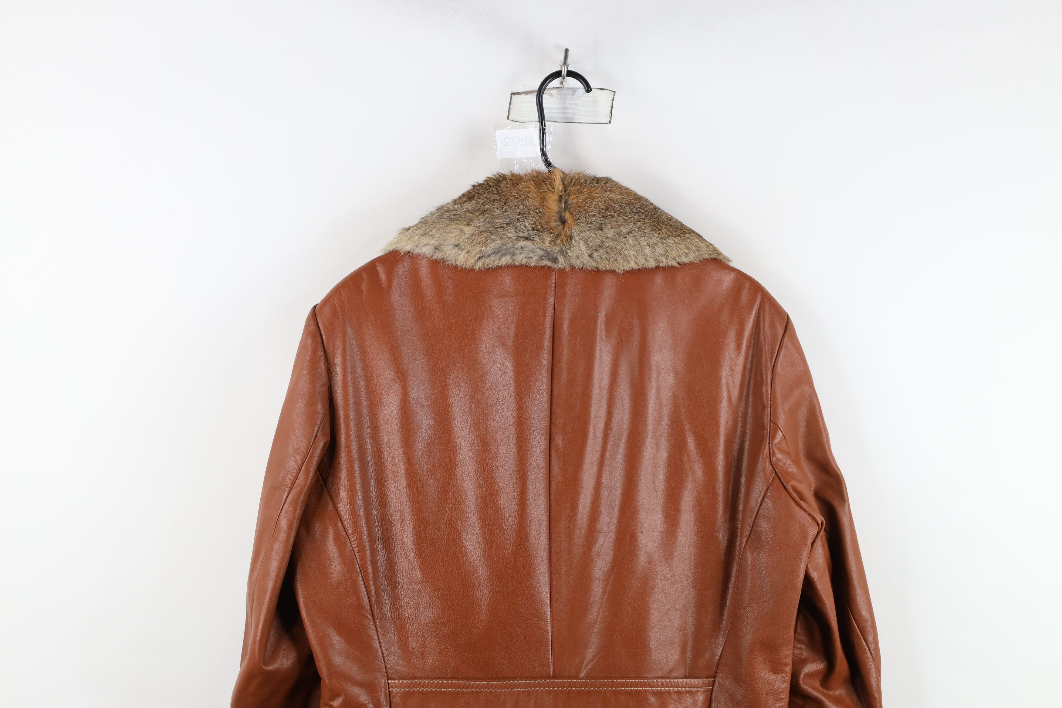 Vintage Vintage 60s 70s Streetwear Trim Leather Trench Coat Jacket Size US XL / EU 56 / 4 - 14 Thumbnail