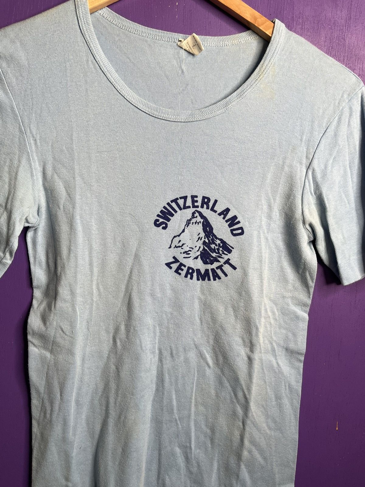 Vintage Vintage 70s Zermatt Switzerland mountain t-shirt Size US S / EU 44-46 / 1 - 3 Thumbnail
