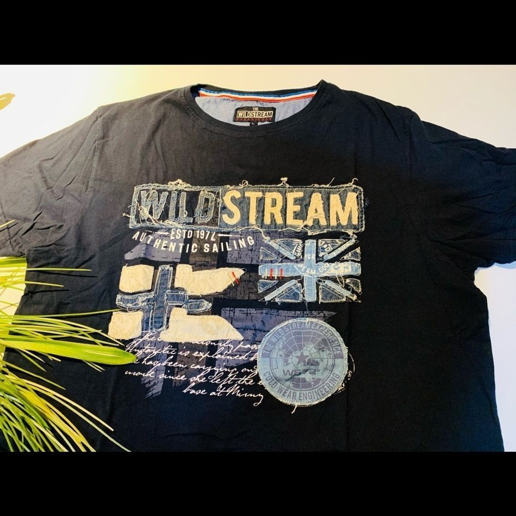Other Wild Stream Navy Cotton Shirt Size L Size US L / EU 52-54 / 3 - 2 Thumbnail