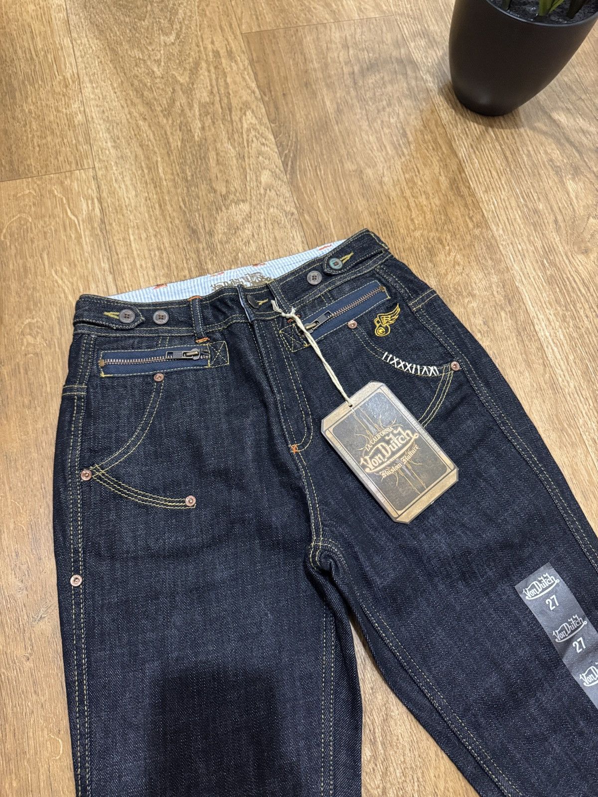 Von Dutch VINTAGE VON DUTCH AVANT GARDE NAVI JEANS PANTS Size 27" / US 4 / IT 40 - 3 Thumbnail