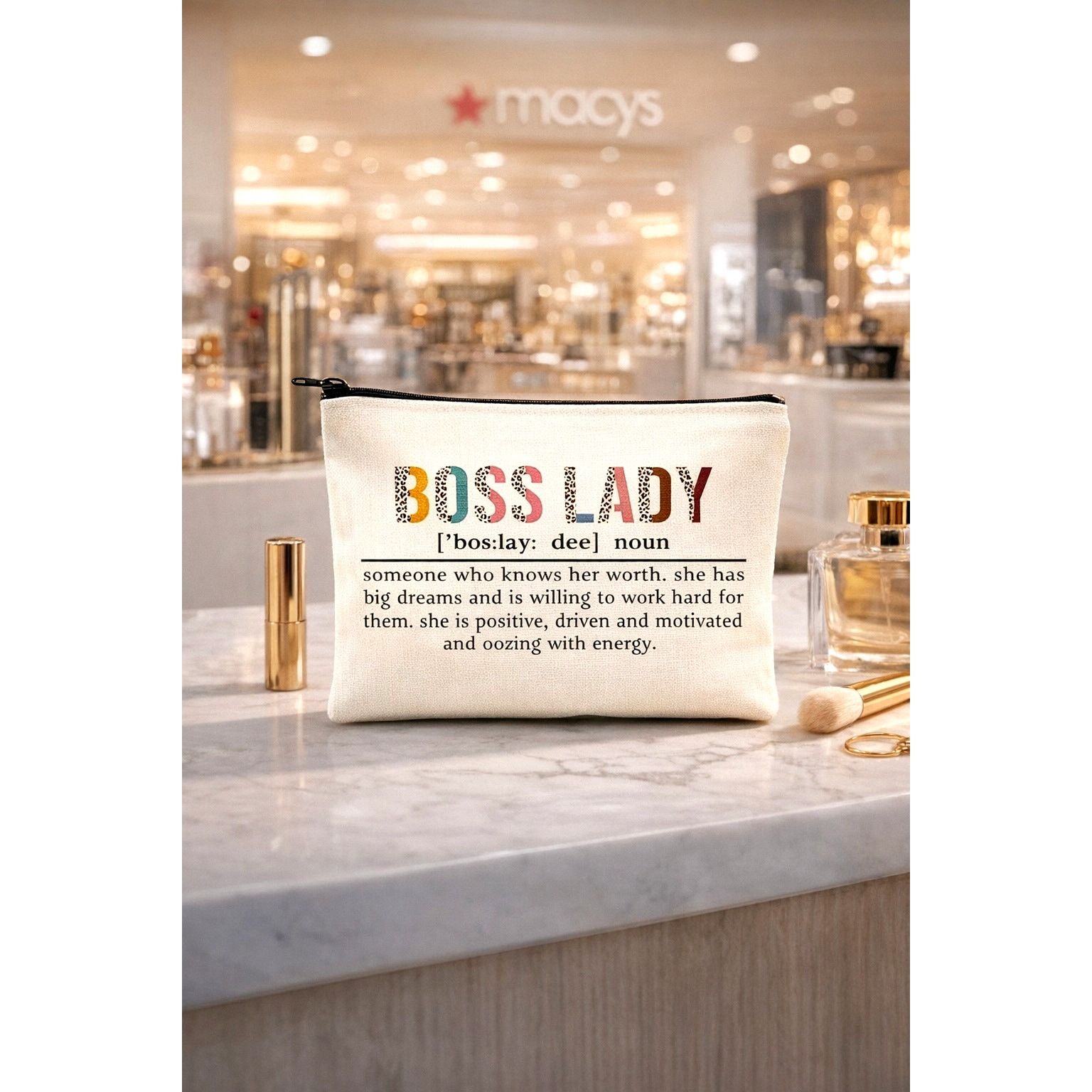 Other Boss Lady Cosmetic Bag 8" x 7" Size ONE SIZE - 1 Thumbnail