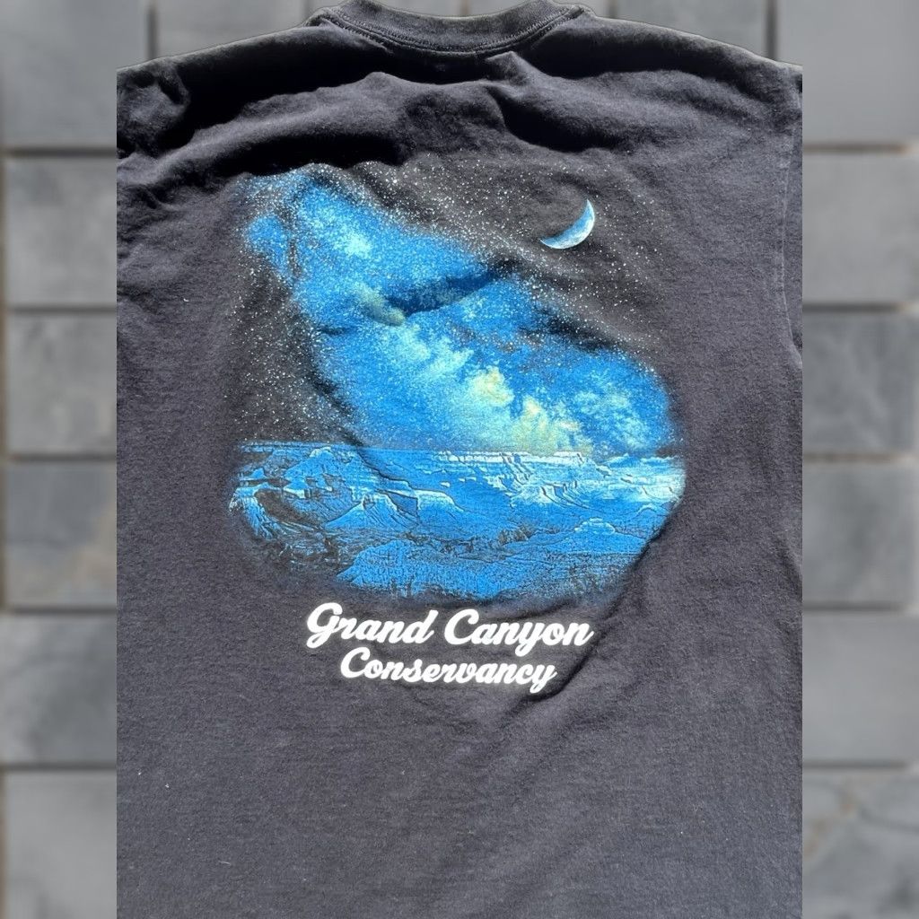 Gildan Gildan Men’s T‑Shirt Black Dark Skies Grand Canyon Desert Project Spin Spell-Out M Size US M / EU 48-50 / 2 - 1 Thumbnail