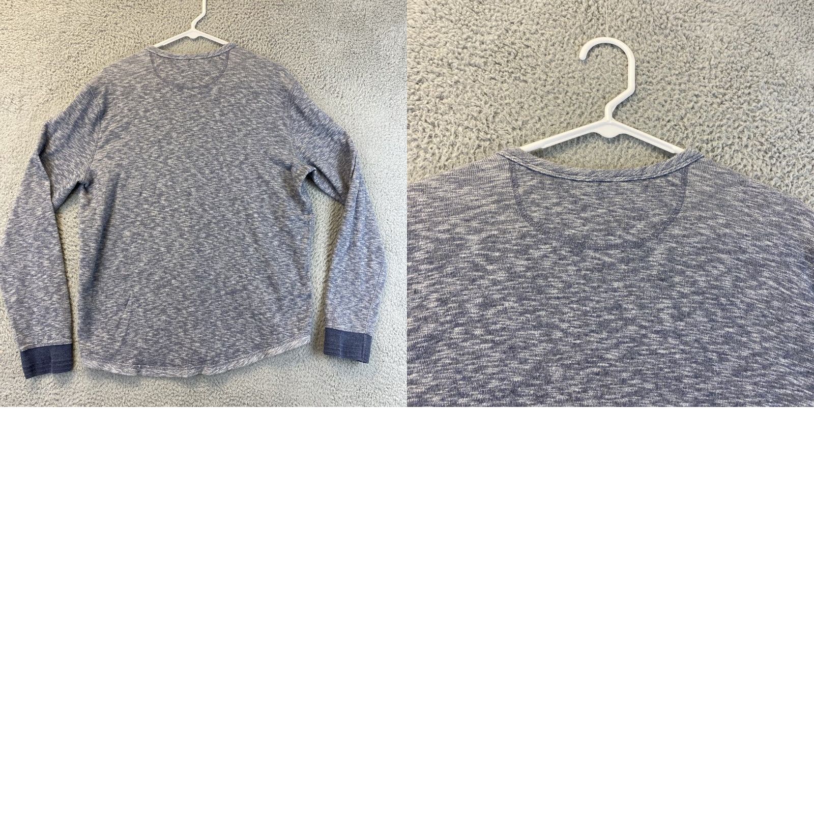 Lucky Brand VINTAGE Lucky Brand Sweater Henley Mens Large Blue Long Sleeve Military Size US L / EU 52-54 / 3 - 8 Thumbnail