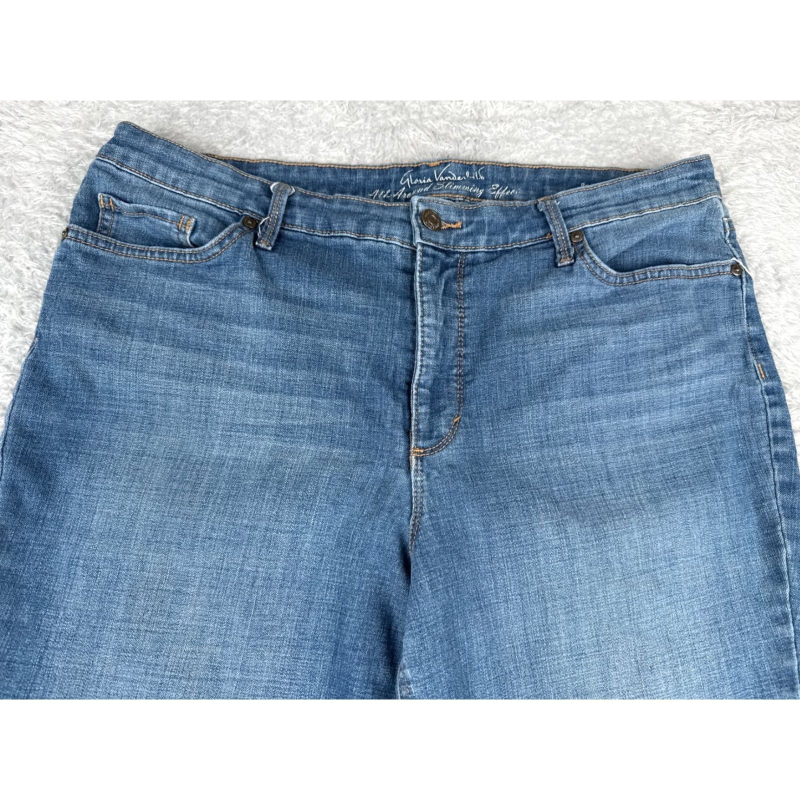 Gloria Vanderbilt Gloria Vanderbilt Jeans Women 14 Blue Denim Bootcut Cotton Blend Mid Rise 34x31 5-Pocket Amanda Size 36" / US 14 / IT 50 - 4 Thumbnail