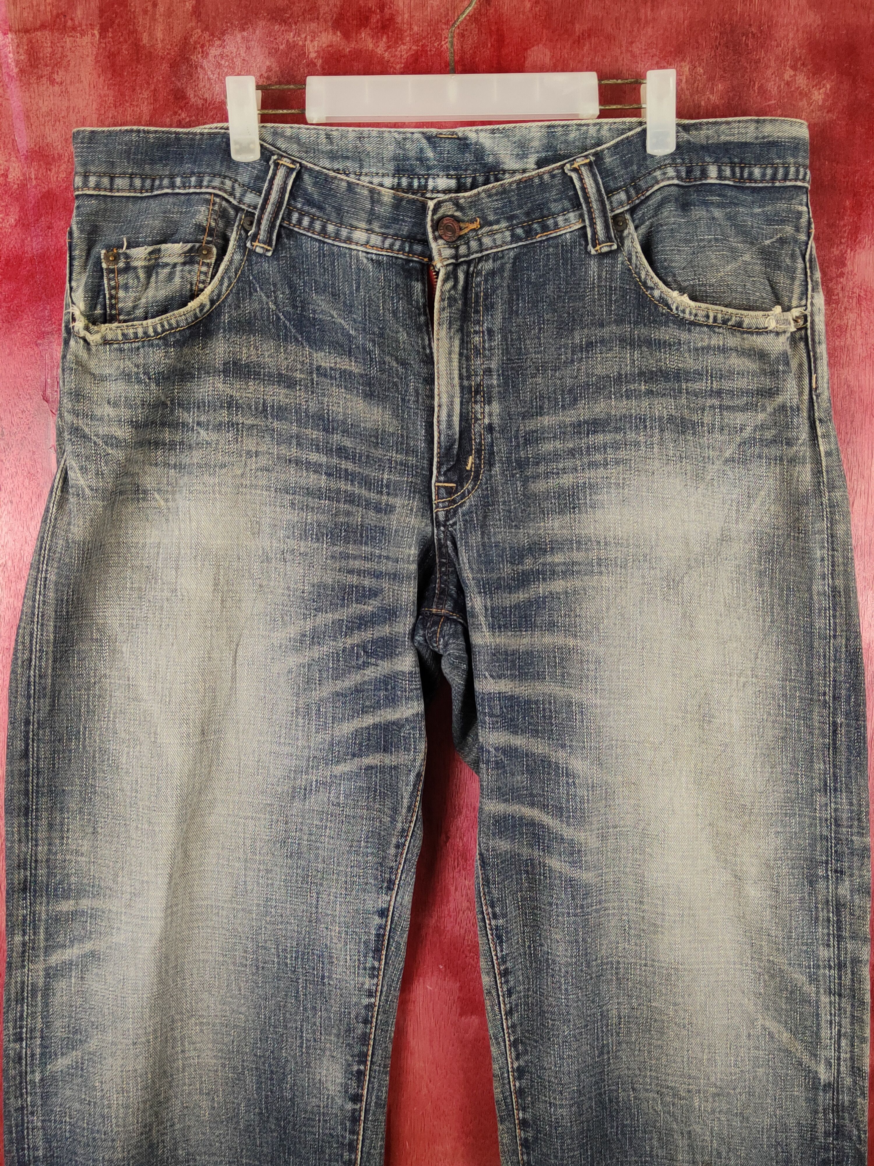 Japanese Brand GLHeart Dark Blue Faded Distressed Ripped Jeans #S2248 Size US 40 / EU 56 - 2 Thumbnail