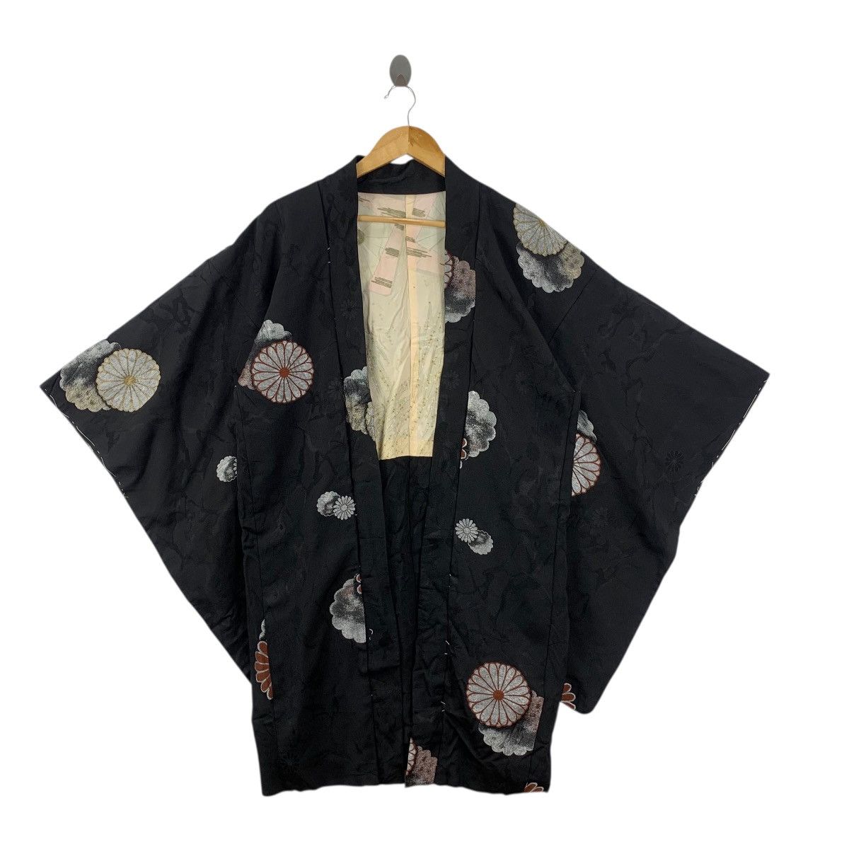 Vintage Vintage 70s KIMONO JAPAN HAORI Kiku Showa Traditional Geish Size XXL / US 16-18 / IT 52-54 - 3 Thumbnail