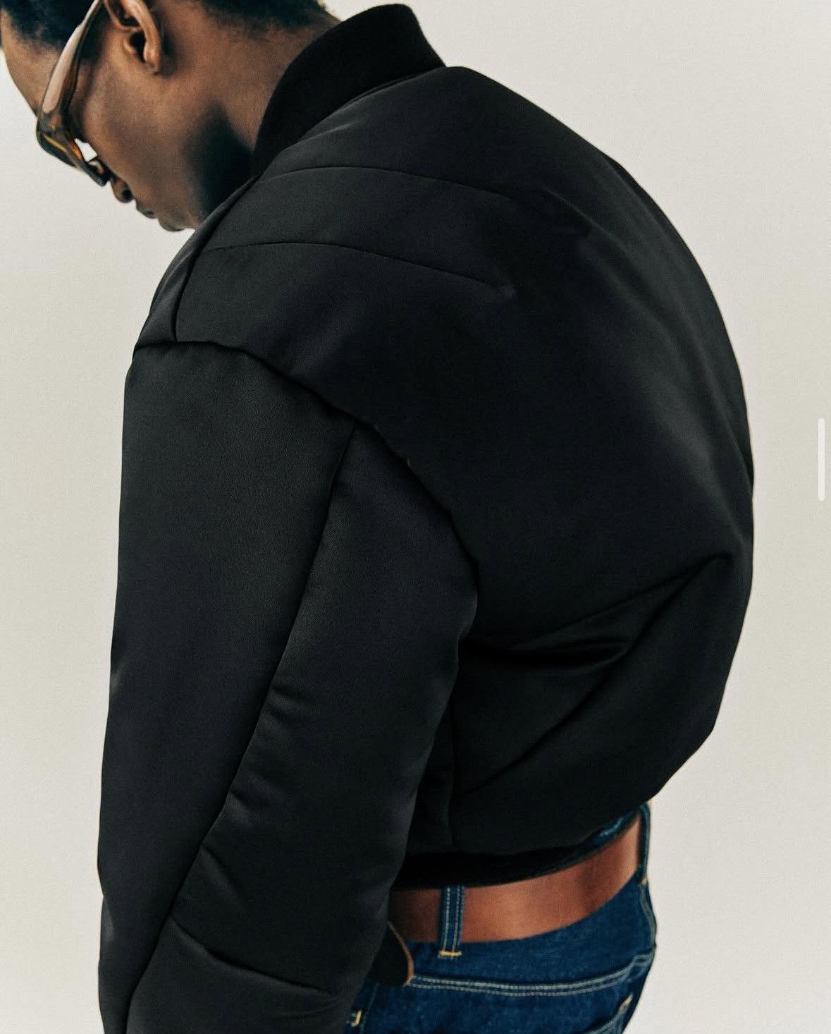 Vuja Dé Max Satin Pillow Bomber Jacket