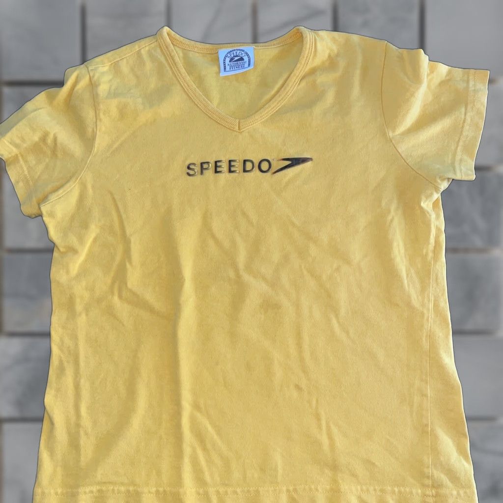 Speedo VINTAGE Speedo Women Shirt Womens V-Neck T-Shirt Yellow M Adult Modern/Basic Size M / US 6-8 / IT 42-44 - 1 Thumbnail