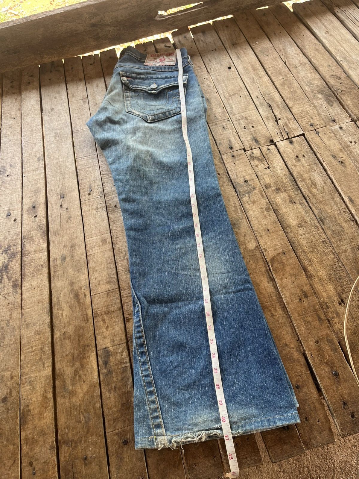 Vintage Thrashed True Religion Joey Bootcut – Heavy Fade Distress Size US 33 - 7 Thumbnail