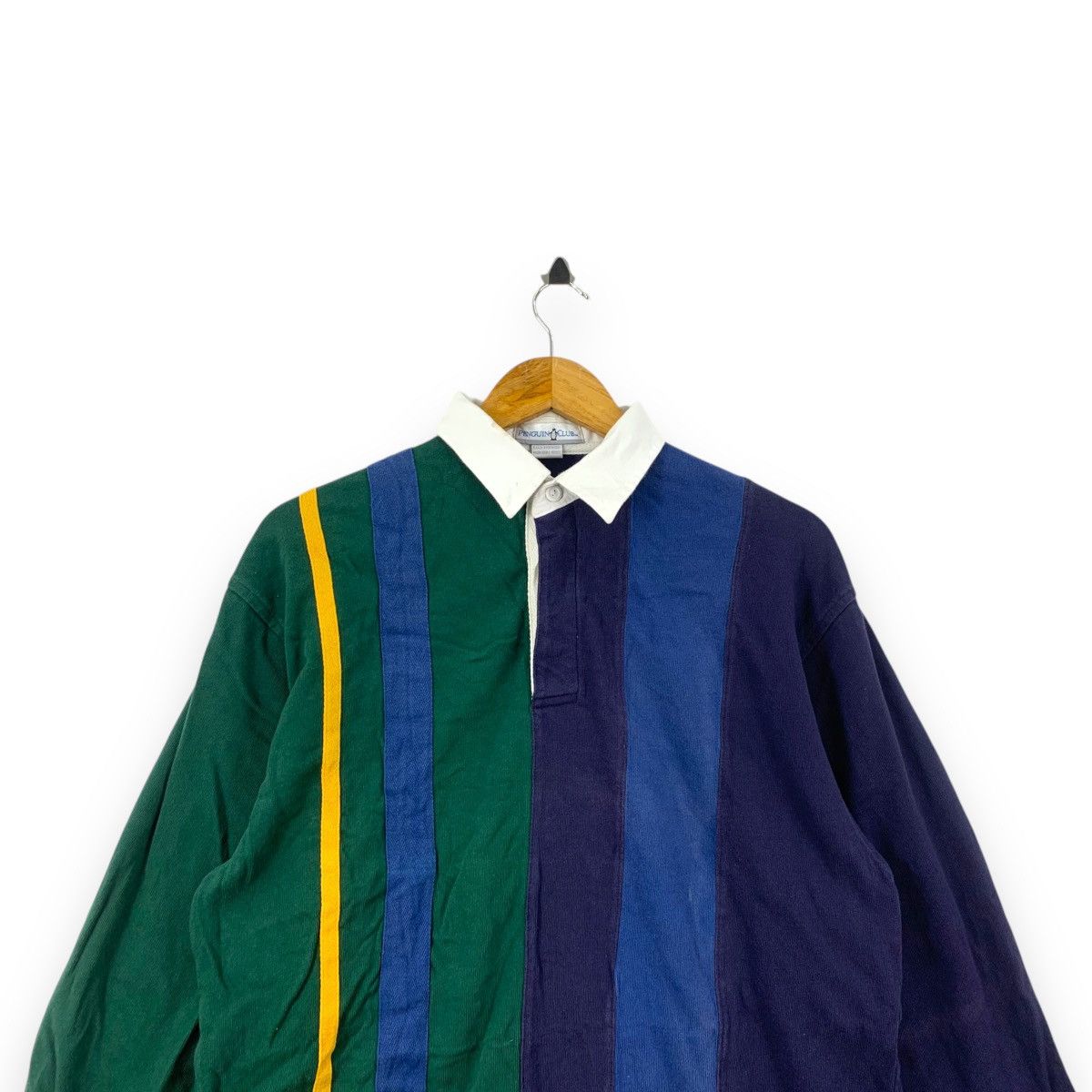 Vintage Vintage 90’ PENGUIN CLUB Striped Rugby Polo Tee Shirt Top Size US L / EU 52-54 / 3 - 2 Thumbnail