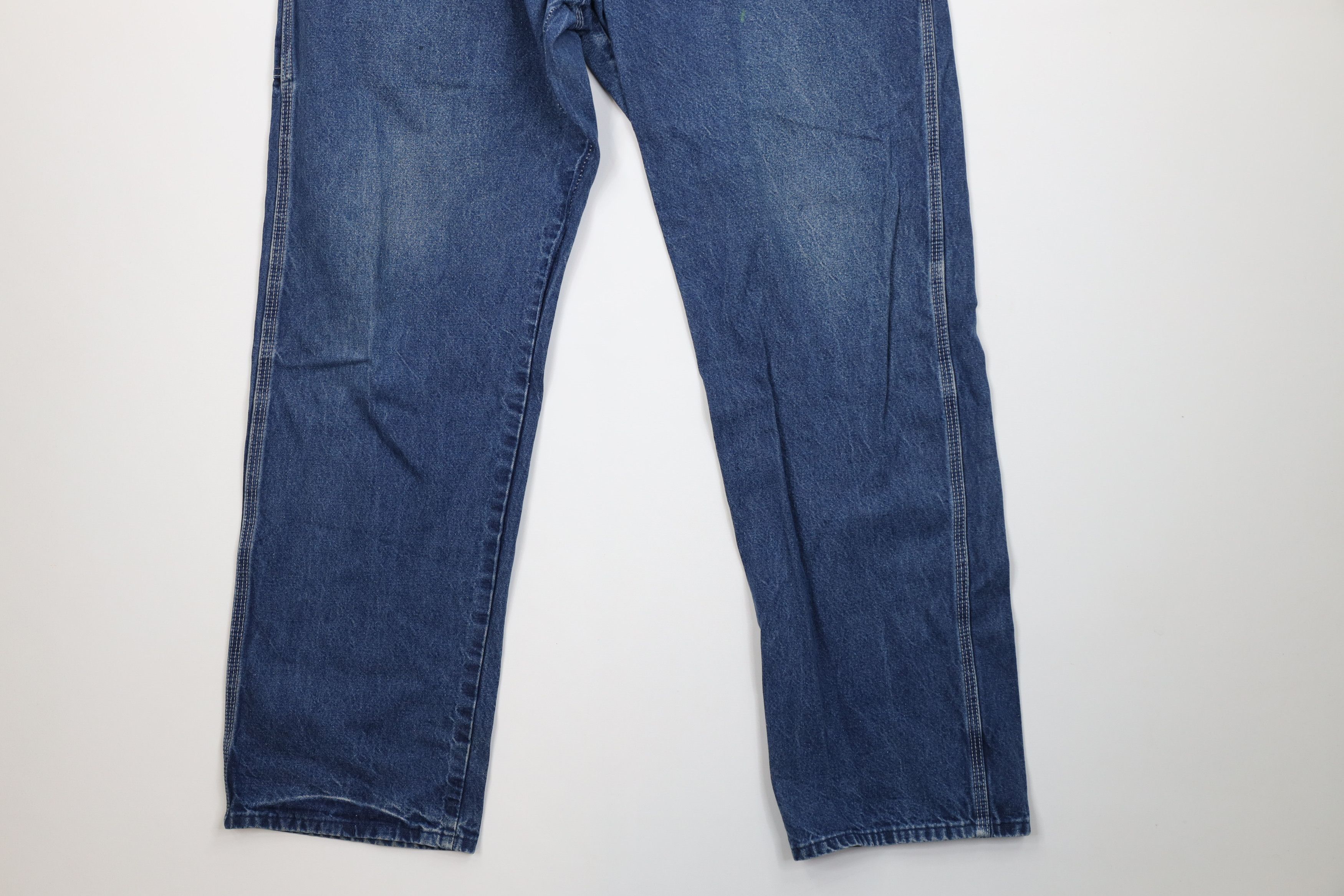 Dickies Vintage 90s Dickies Workwear Wide Leg Dungaree Denim Jeans Size US 38 / EU 54 - 4 Thumbnail
