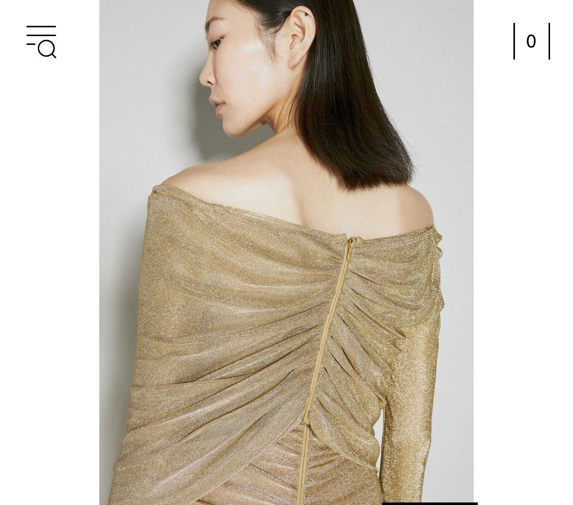 Dolce & Gabbana New Dolce Gabbana Lurex Mesh Gold Calf-Length Dress US 8 Size M / US 6-8 / IT 42-44 - 4 Thumbnail