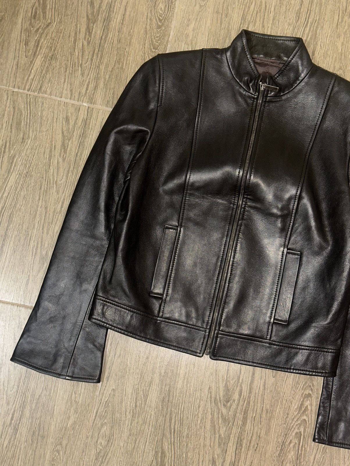 Gucci Gucci By Tom ford 1997 Flared Sleeve - Leather Jacket Size M / US 6-8 / IT 42-44 - 6 Thumbnail