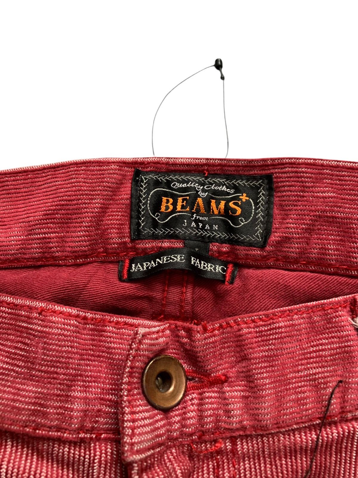 Japanese Brand Red Corduroy Beams Jorts 1/4 Shorts pants Japanesse brand Size US 32 / EU 48 - 3 Thumbnail