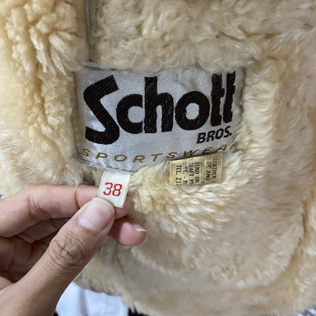 Schott Vintage Schott Sheepskin Shearling Jacket Coat Leather Size US S / EU 44-46 / 1 - 14 Thumbnail