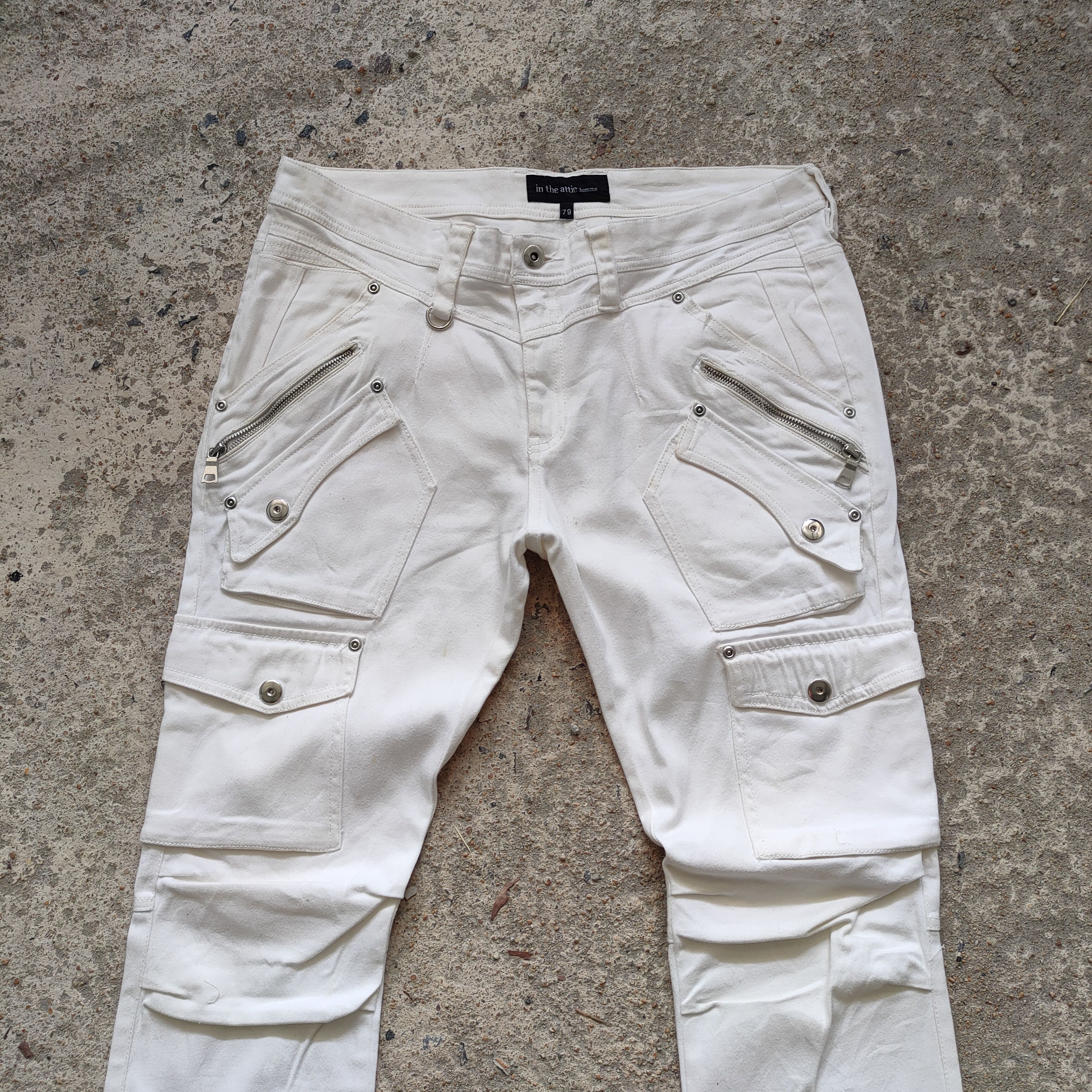 In The Attic × White's Boots IN THE ATTIC WHITE MULTIPOCKET CARGO PANTS Size US 32 / EU 48 - 2 Thumbnail