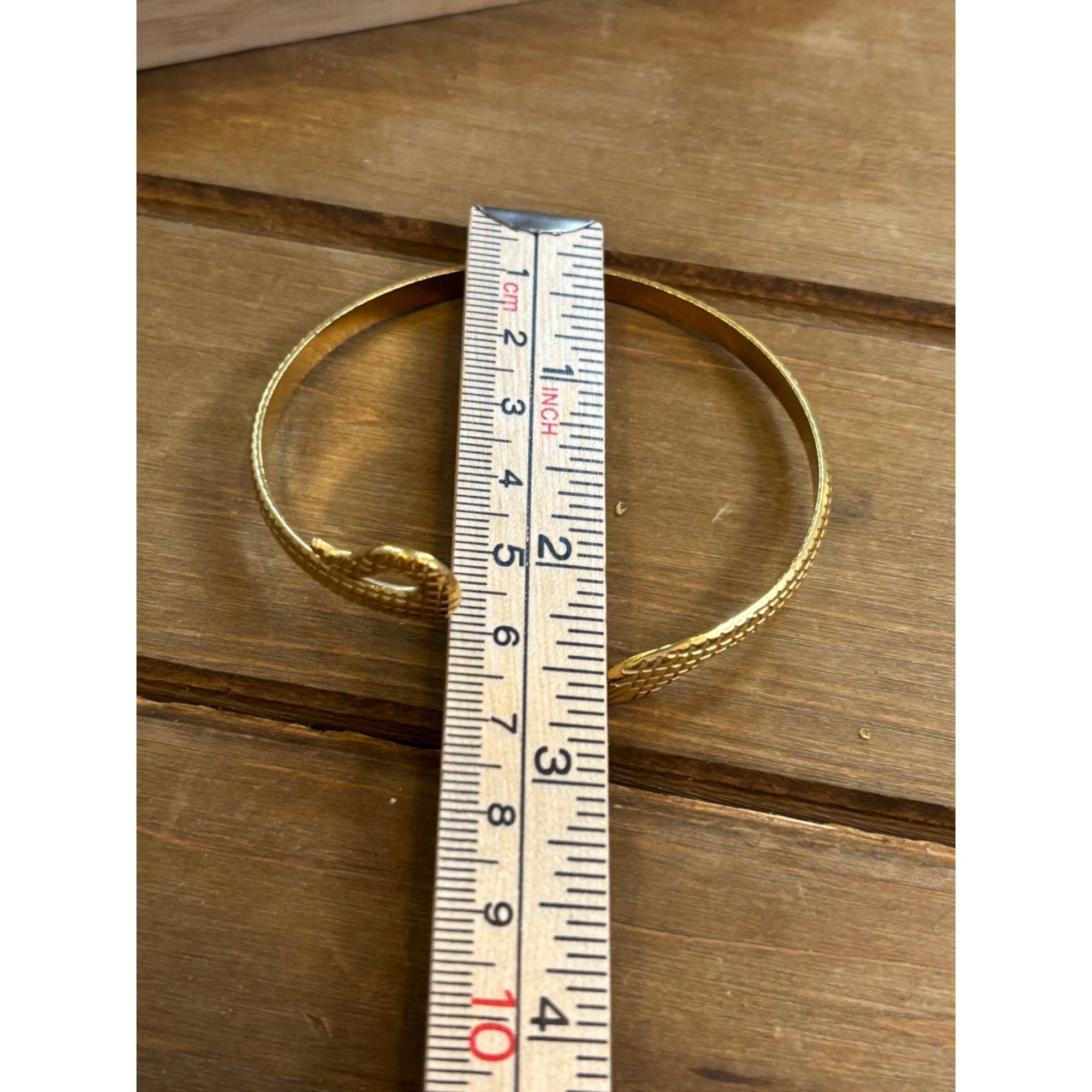Other Vintage Gold Plated Snake Cuff Bracelet Size ONE SIZE - 4 Thumbnail