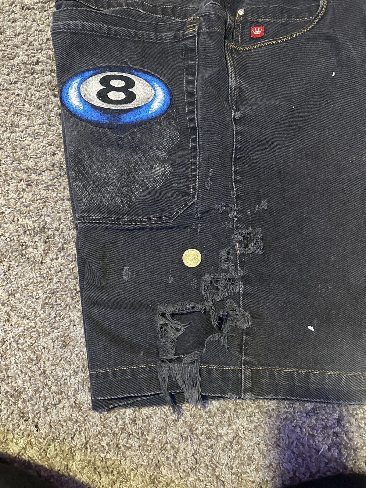 JNCO × Vintage Super rare JNCO 8ball skull jorts/shorts Size US 36 / EU 52 - 4 Thumbnail