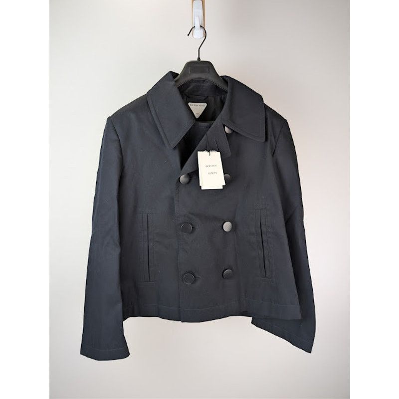 Bottega Veneta o1rshd1 Cotton Twill Caban Jacket in Midnight Blue Size US L / EU 52-54 / 3 - 1 Thumbnail
