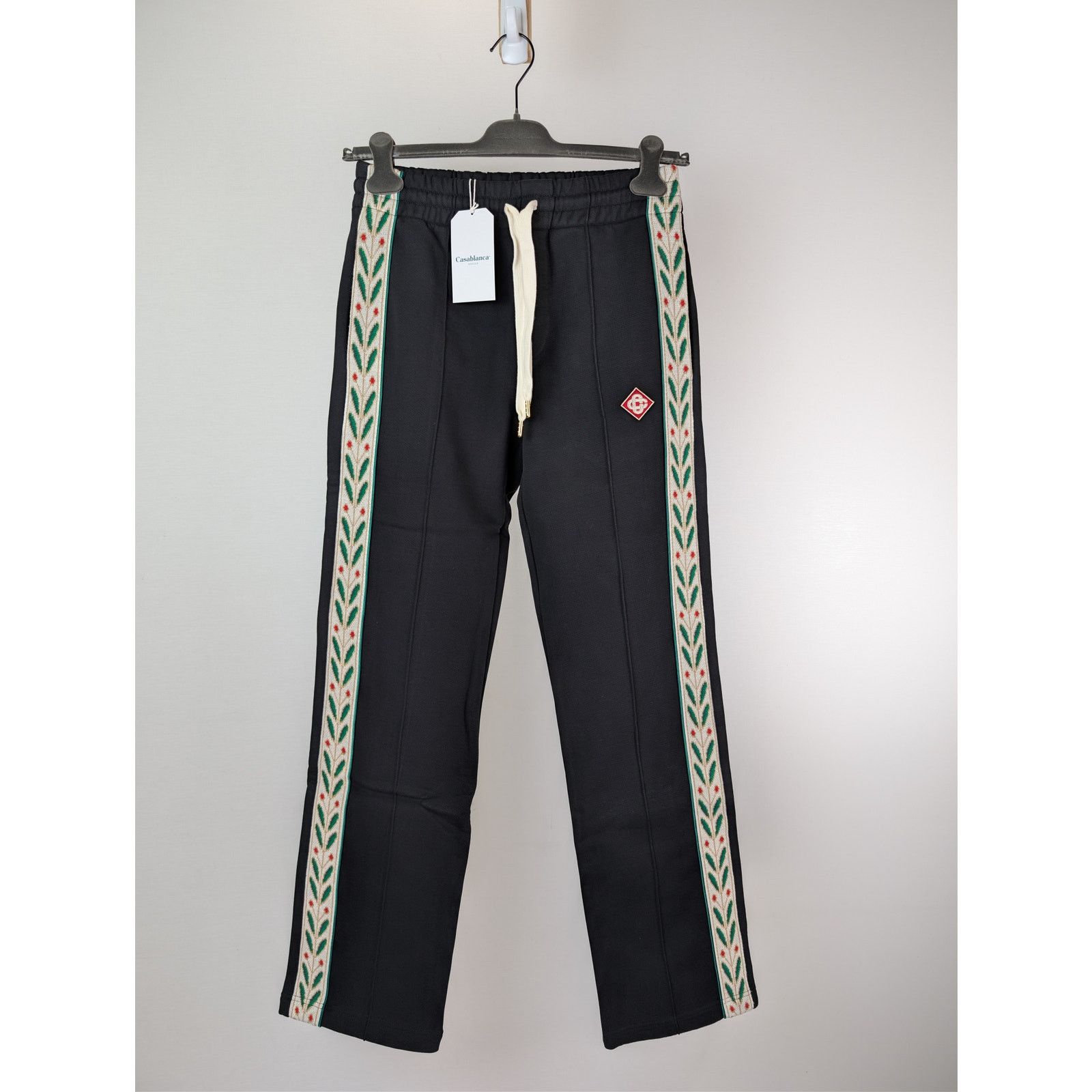 Casablanca o1rshd1 Black Loopback Laurel Tape Panelled Sweatpants Size US 30 / EU 46 - 10 Thumbnail