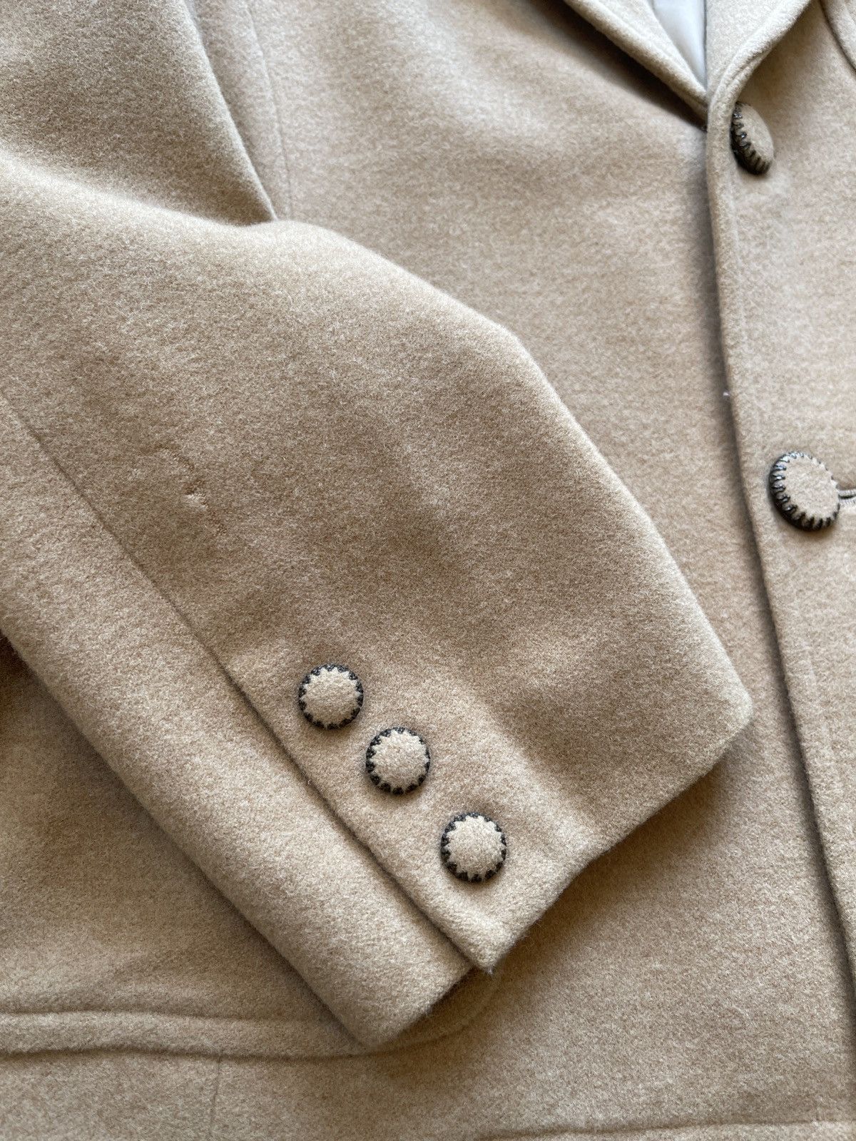 Yohji Yamamoto SAMPLE Y's Bis Beige Cashmere Coat Size US S / EU 44-46 / 1 - 6 Thumbnail