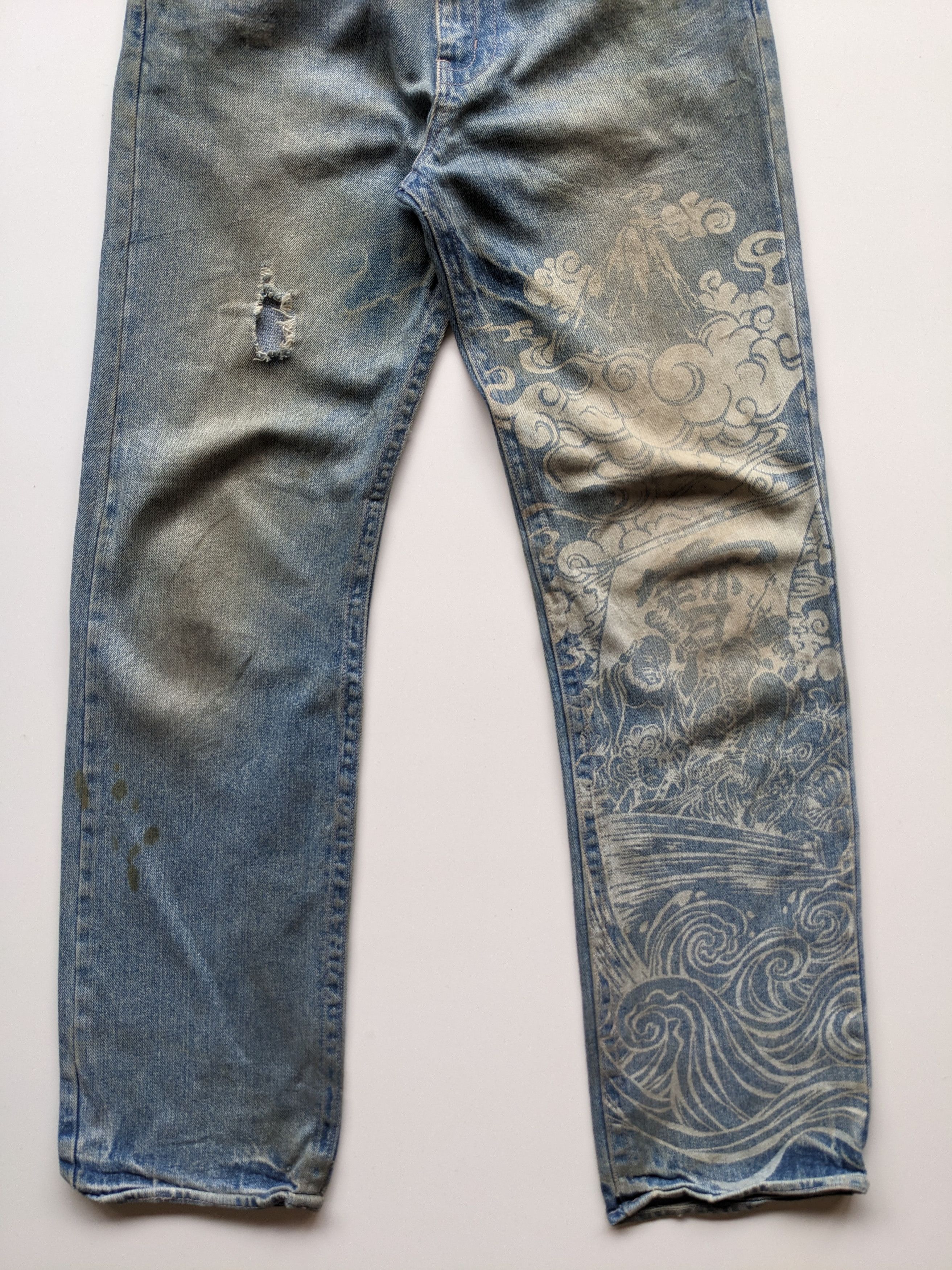 Japanese Brand Vintage Japanese sukajan motif jeans Size US 32 / EU 48 - 4 Thumbnail