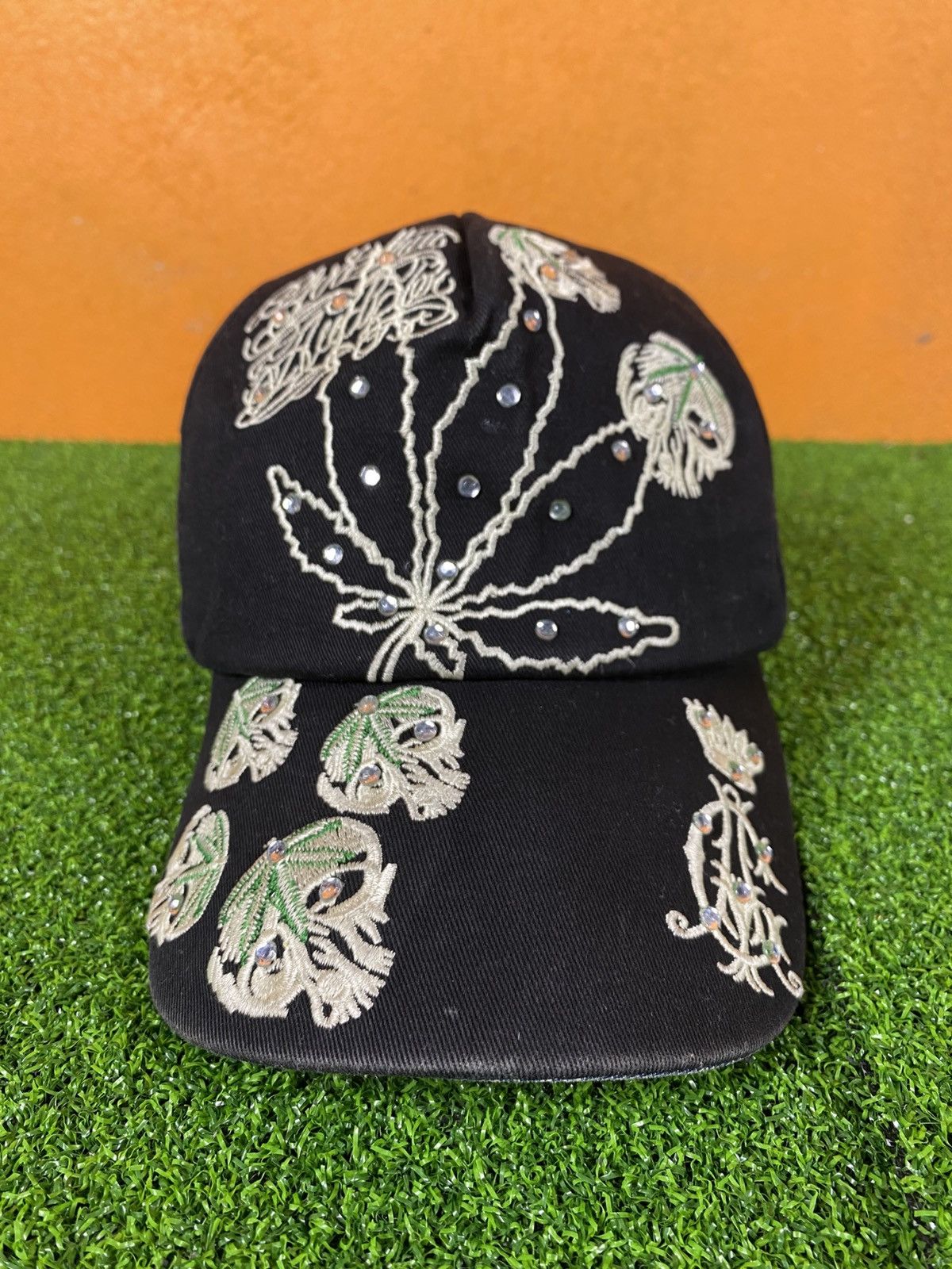 Christian Audigier Christian Audigier Los Angeles Embroidered Denim Brim Cap Size ONE SIZE - 6 Thumbnail