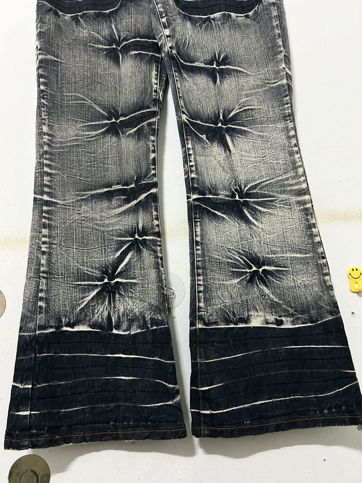 If Six Was Nine Vintage Japanese Flare Jeans Sick Acid Wash Design Size US 36 / EU 52 - 3 Thumbnail