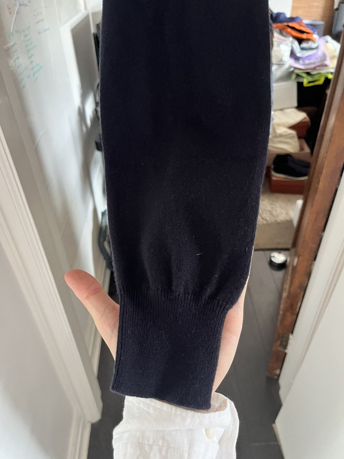 Loro Piana Loro Piana Navy Baby Cashmere quarter zip size 52 new Size US L / EU 52-54 / 3 - 7 Thumbnail