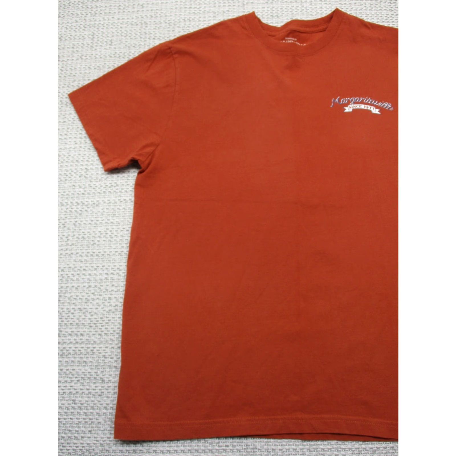 Vintage VINTAGE Margaritaville Shirt Adult Large L Orange Brew Crew Beach Margaritaville Logo Jimmy Buffet Parot Party Key West 90s Mens T-Shirt Size US L / EU 52-54 / 3 - 6 Thumbnail