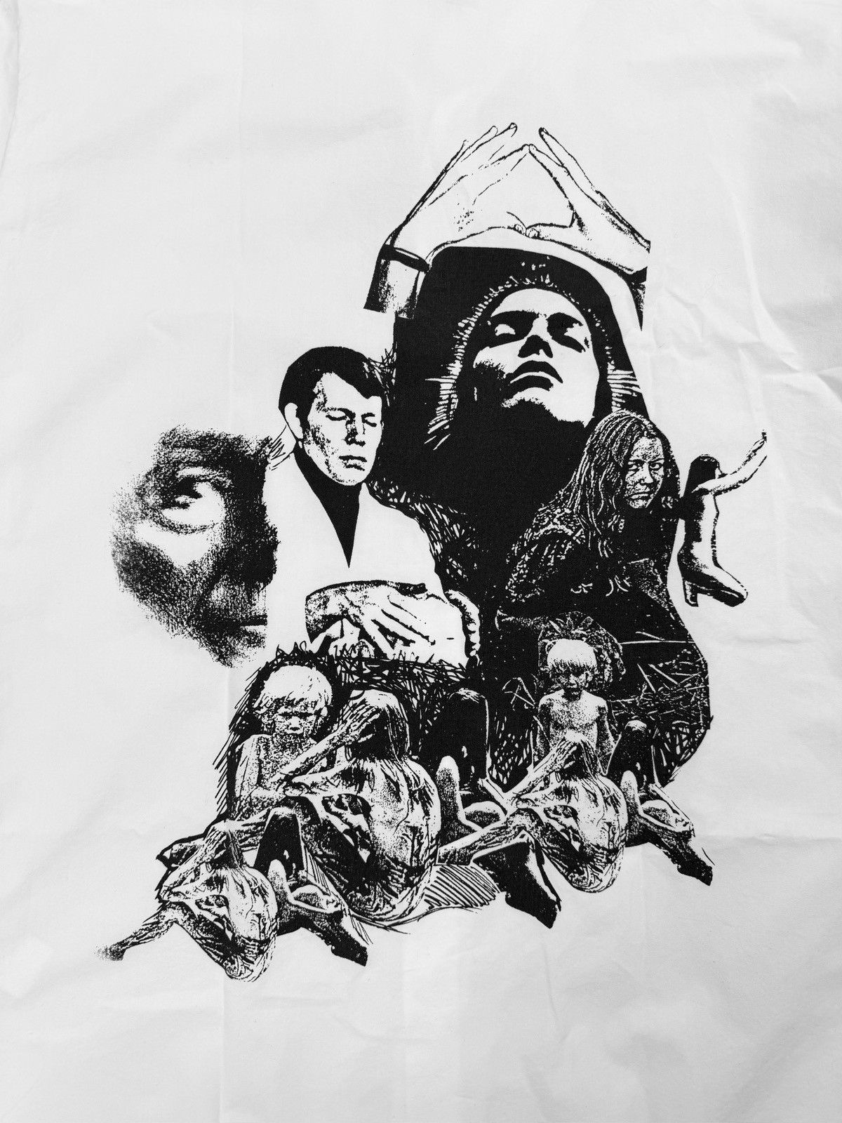 Raf Simons SS04 Raf Simons ‘Siddhartha’ Lithograph White Button Up Shirt Size US M / EU 48-50 / 2 - 2 Thumbnail