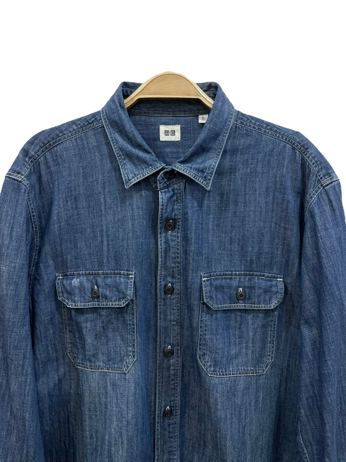 Japanese Brand × Jun Takahashi Vtg Y2k Uniqlo Faded Button Denim Jeans Flannel Size US XL / EU 56 / 4 - 3 Thumbnail