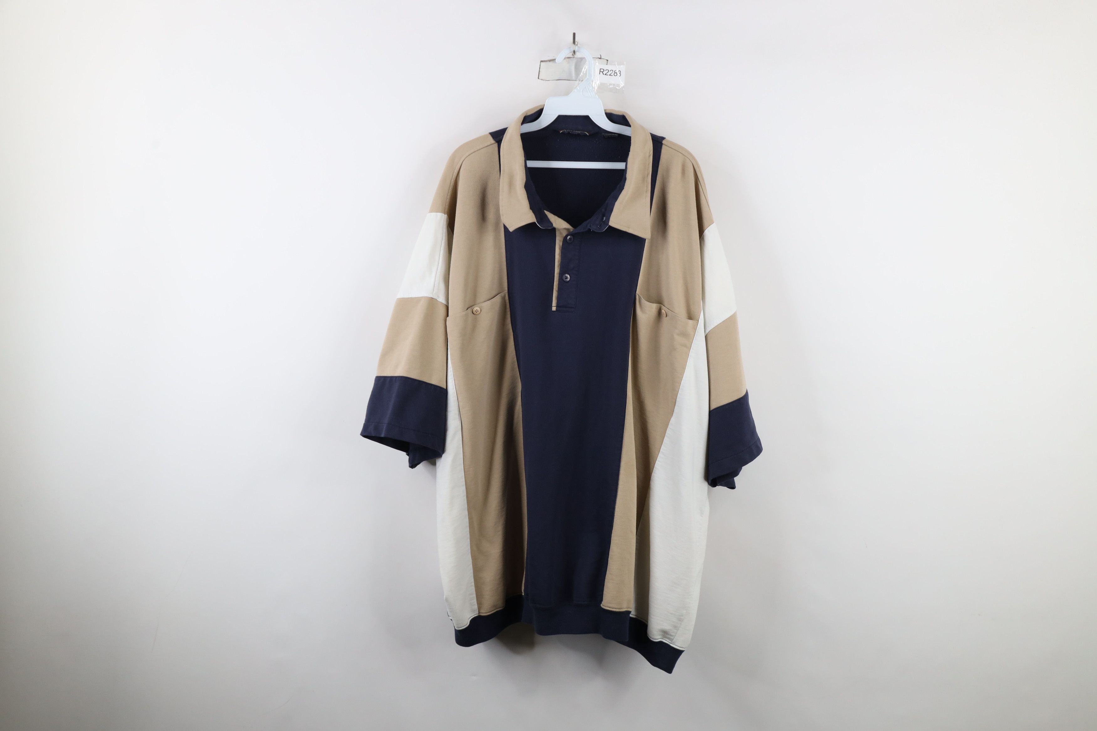 Vintage Vintage 90s Streetwear Panel Collared Pullover Polo Shirt Size US XXL / EU 58 / 5 - 1 Thumbnail