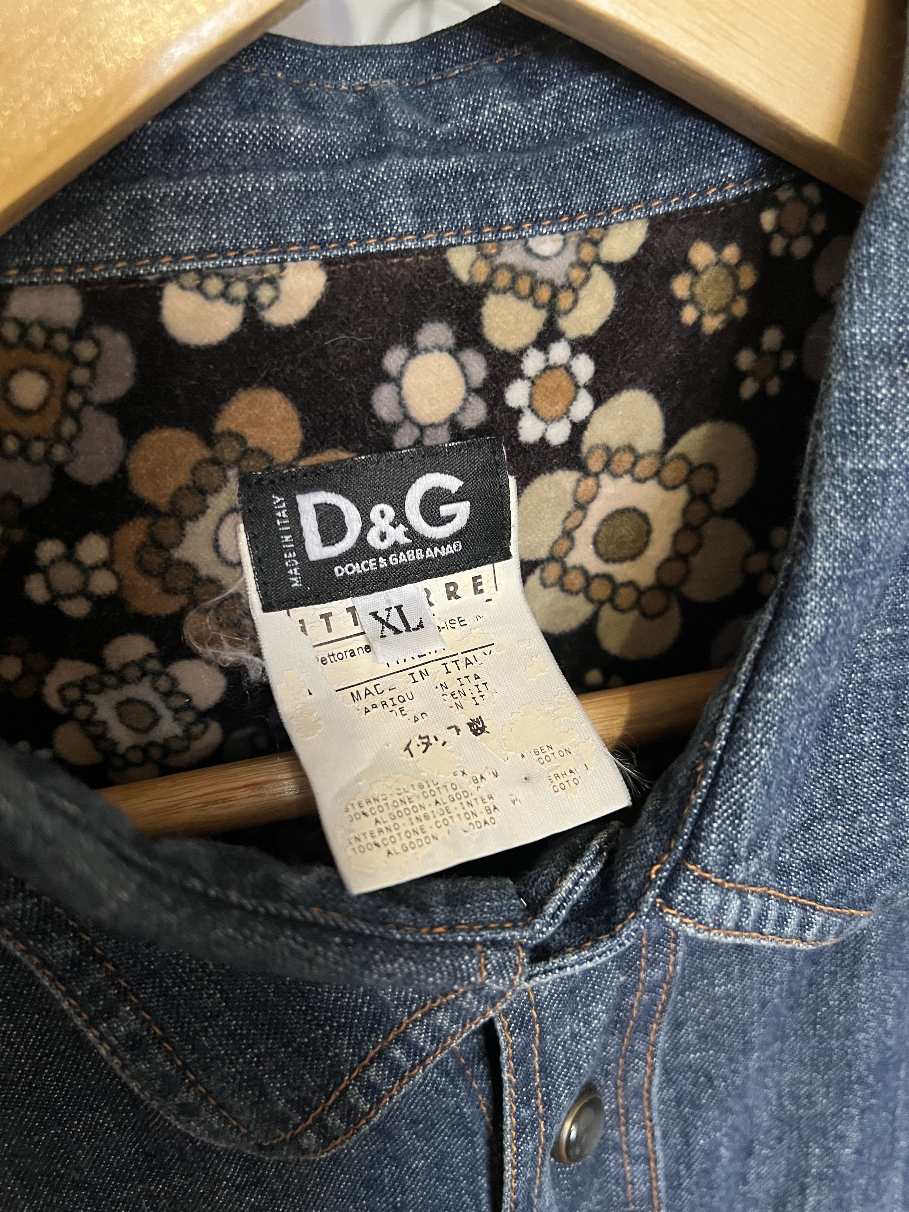 Dolce & Gabbana Vintage Dolce & Gabbana Italian Designer Denim Shirt 90s Size US XL / EU 56 / 4 - 4 Thumbnail