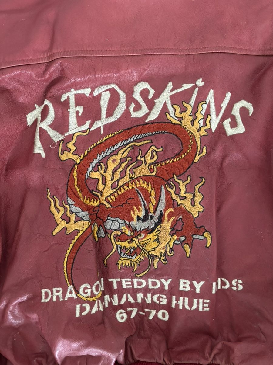 Genuine Leather × NFL × Vintage Vintage Redskins Leather Varsity Jacket Size US XL / EU 56 / 4 - 8 Thumbnail